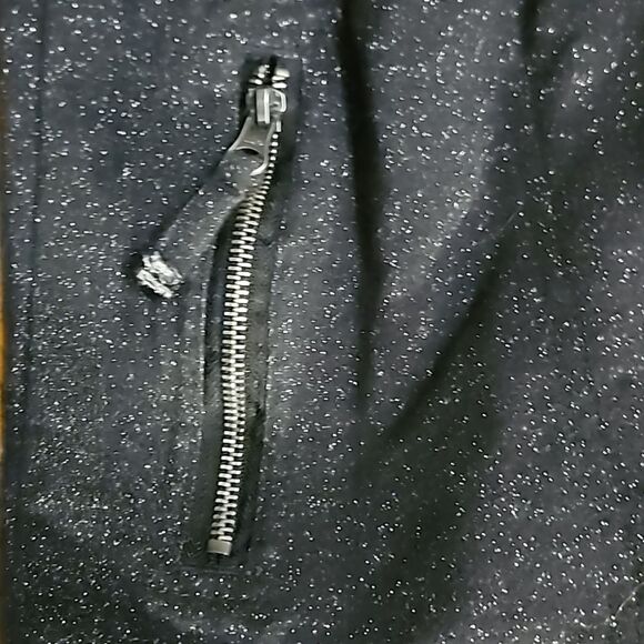 Aeropostale Moto Flap Style Jacket – Juniors Size L – Black & Metallic - Picture 4 of 10